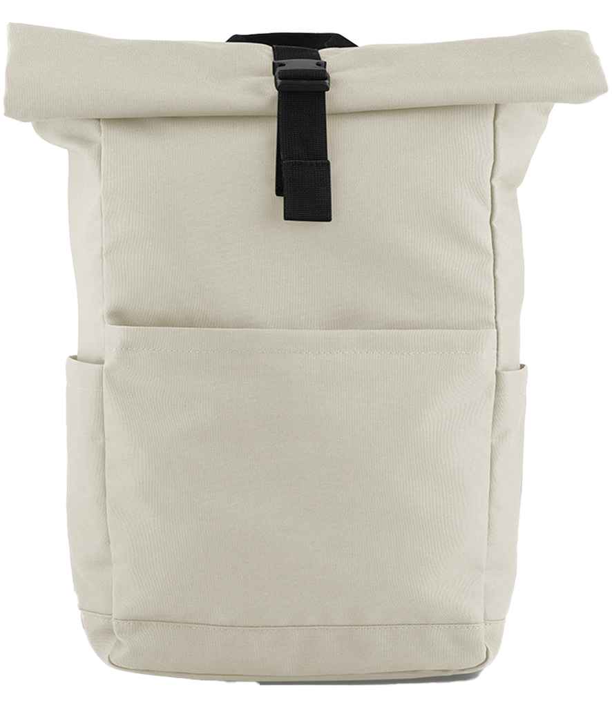 [BG186 NTS ONE] BagBase Premium Recycled Roll-Top Backpack (Natural Stone)