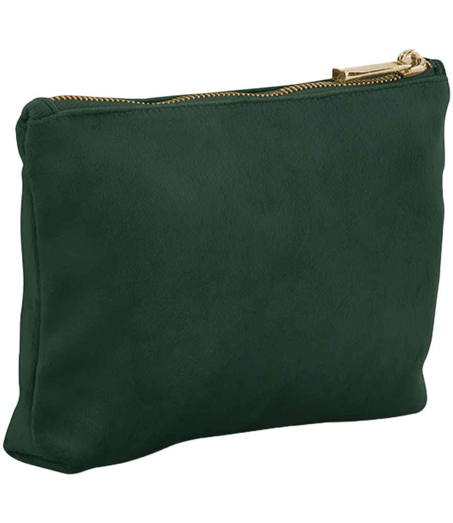 [BG714 DEM S] BagBase Velvet Accessory Bag (Dark Emerald, S)