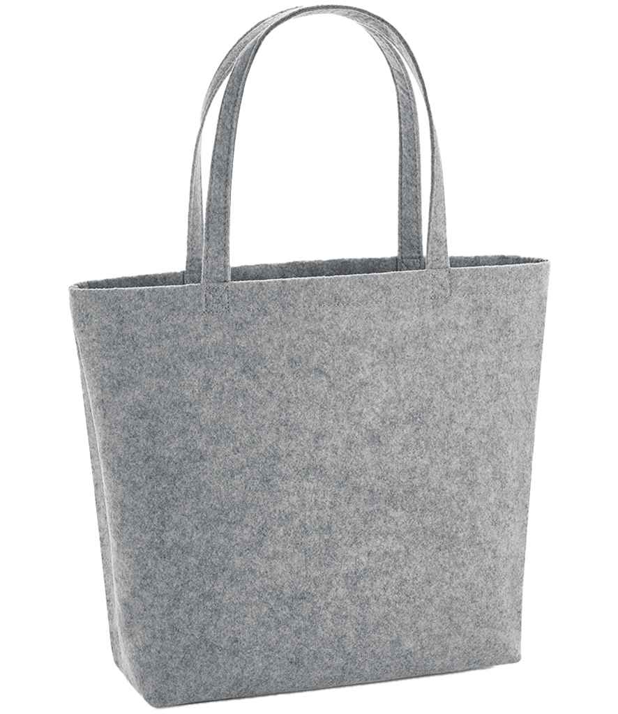 [BG721 GME ONE] BagBase Felt Shopper (Grey Melange)