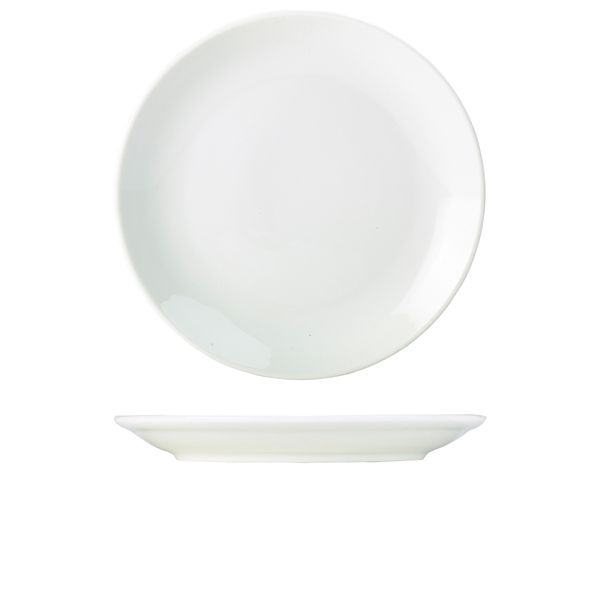 [BC-N187630] Genware Porcelain Coupe Plate 30cm/ 12" (Pack of 6)