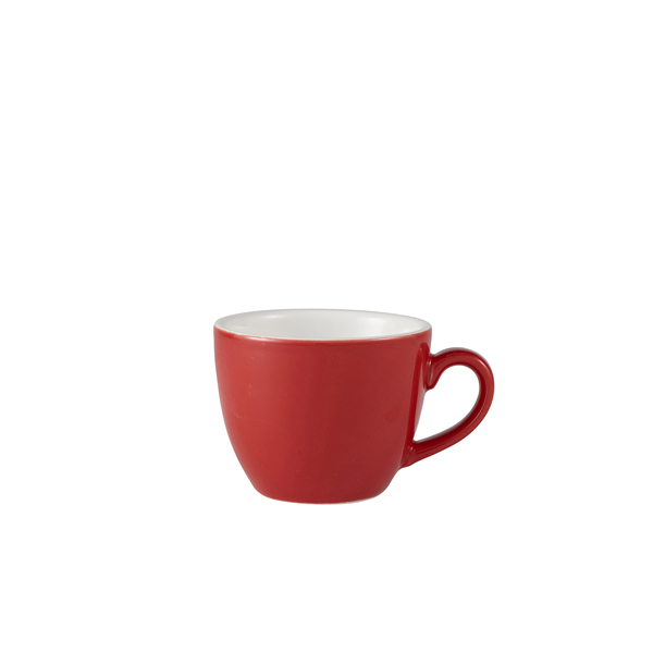 [BC-N312109R] Genware Porcelain Red Bowl Shaped Cup 9cl/ 3oz (Pack of 6)
