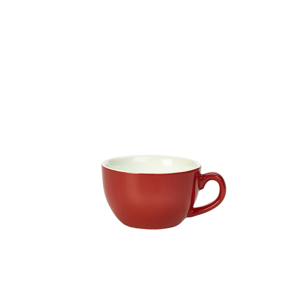 [BC-N322118R] Genware Porcelain Red Bowl Shaped Cup 17.5cl/ 6oz (Pack of 6)