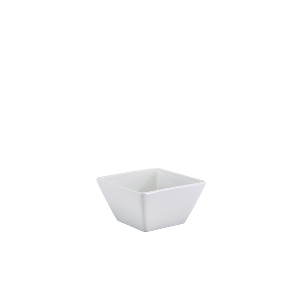 GenWare Porcelain Square Bowl 10.5cm/ 4" (Pack of 6)