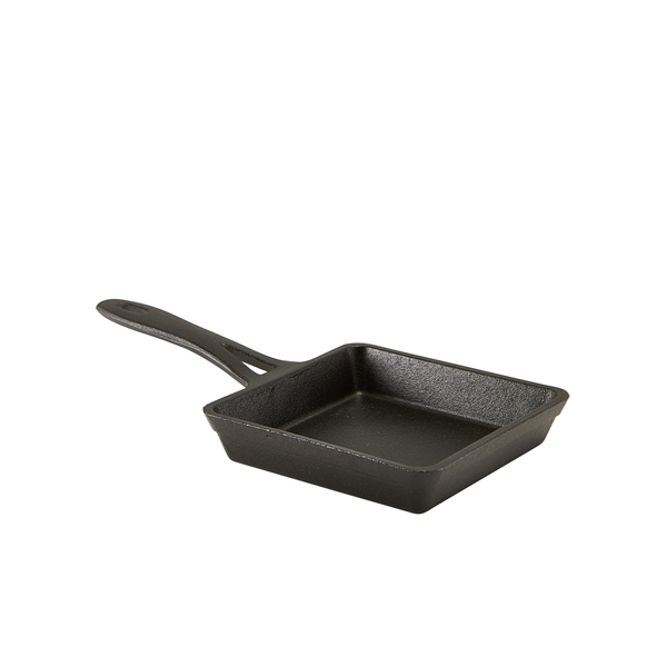 Mini Cast Iron Square Frypan 13 x 3cm (Pack of 6)