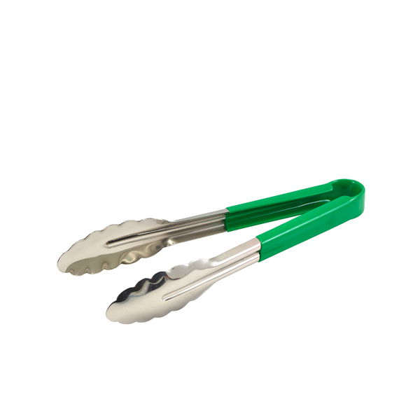 [BC-NCCT31G] Genware Colour Coded St/St. Tong 31cm Green