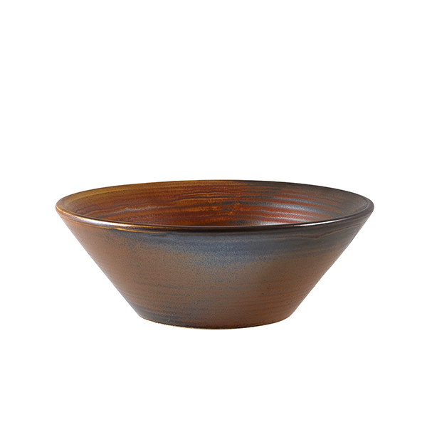 Terra Porcelain Rustic Copper Conical Bowl 14cm (Pack of 6)