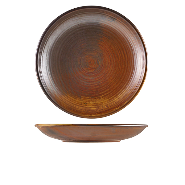 [BC-NDC-PRC28] Terra Porcelain Rustic Copper Deep Coupe Plate 28cm (Pack of 3)