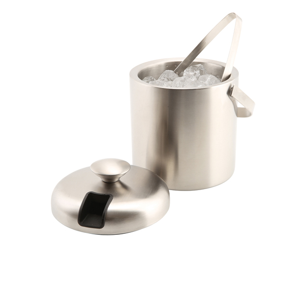 [BC-NICBKT] Genware Insulated St/St Ice Bucket & Tong 1.2L