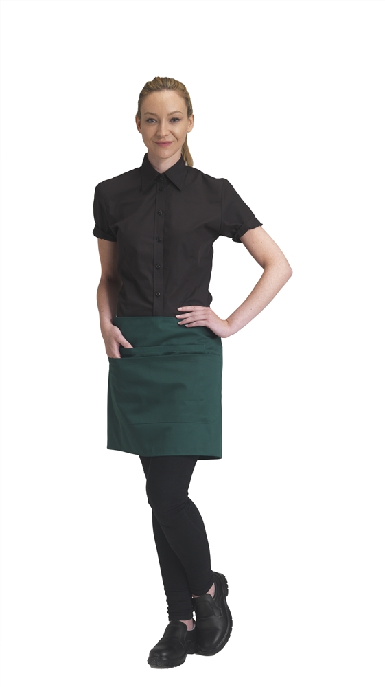Short Bar Apron Pkt 36" X 16" (Black)
