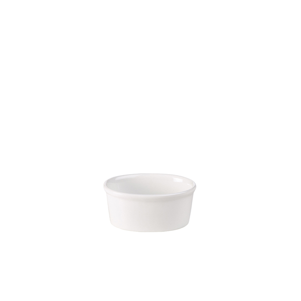 [BC-NRAMOV10-W] Genware Poreclain Oval Ramekin 10cm/ 4" (Pack of 6)