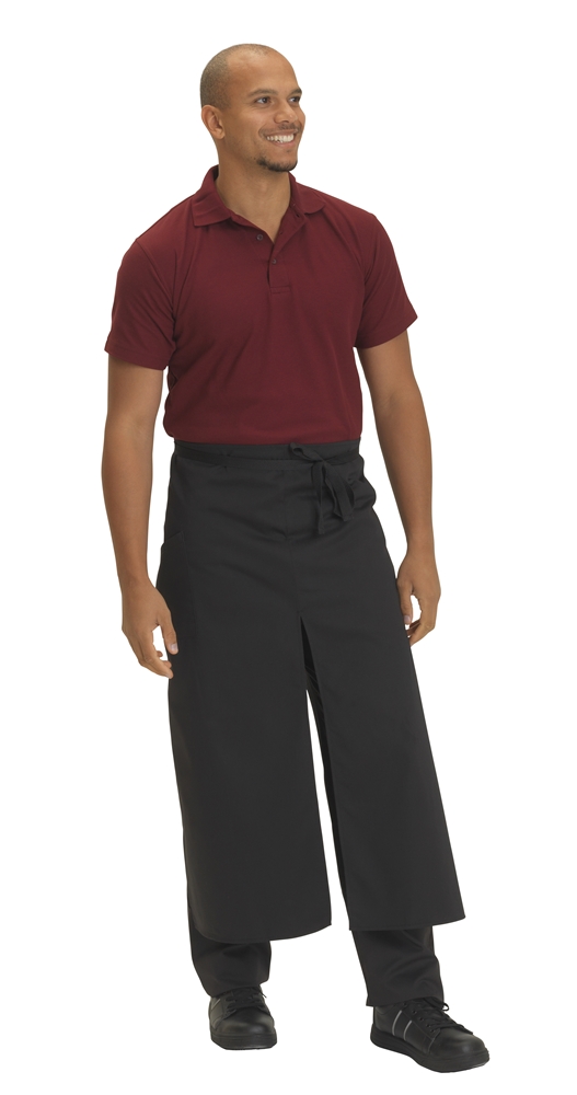 Apron Split P/C 39 X 37 WHITE (Black)