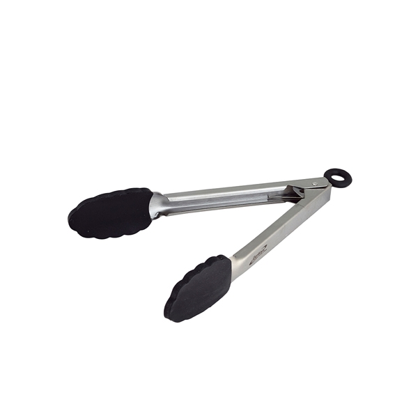 [BC-NSTT-9S] St/St Locking Tongs with Silicone Tip 23cm/ 9"