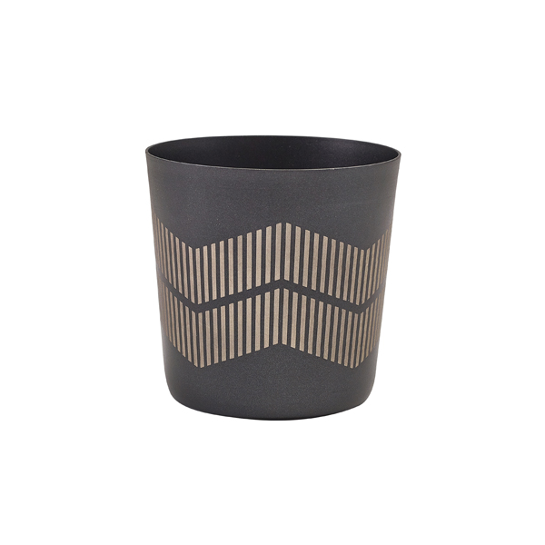 [BC-NSVCL8MTBK] GenWare Metallic Black Lined Serving Cup 8.5 x 8.5cm (Pack of 12)