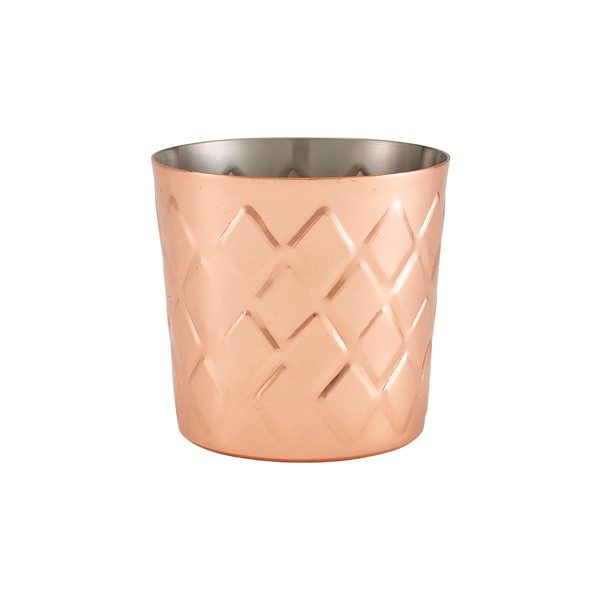 [BC-NSVD8C] Diamond Pattern Copper Plated Serving Cup 8.5 x 8.5cm (Pack of 12)