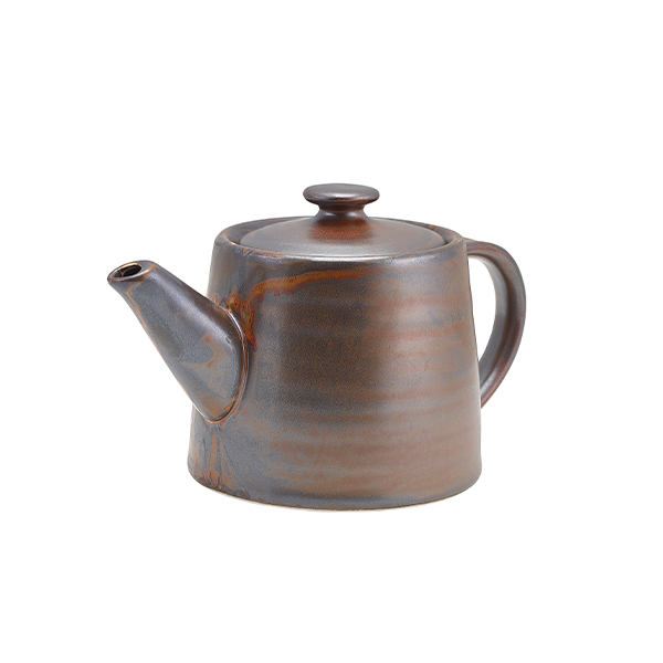 Terra Porcelain Rustic Copper Teapot 50cl/ 17.6oz (Pack of 6)