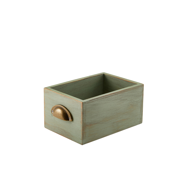 [BC-NWDD-2115GR] GenWare Green Wash Acacia Wood Display Drawer 21.5 x 15 x 11cm