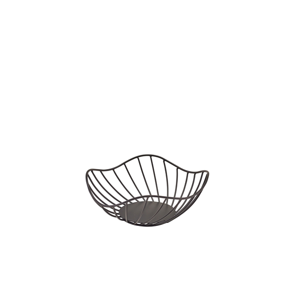 GenWare Lotus Leaf Black Wire Basket 20 x 8cm