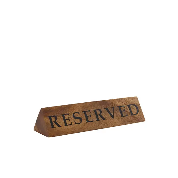 [BC-NWSH-RSV] GenWare Acacia Wood Reserved Sign