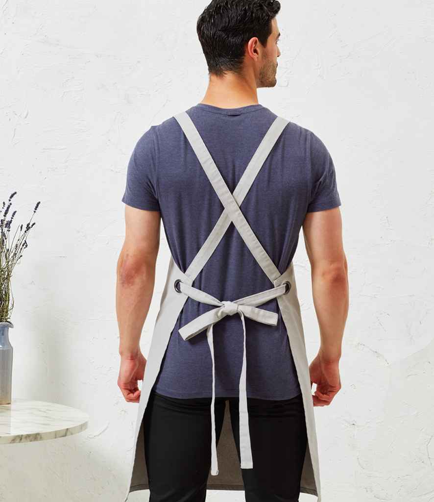 [PR129] Premier Cross Back Barista Bib Apron