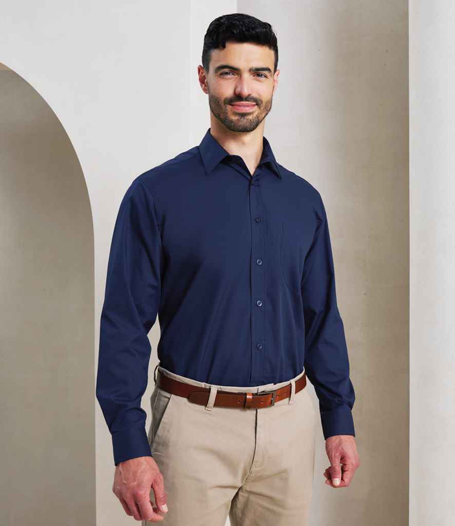 [PR200] Premier Long Sleeve Poplin Shirt