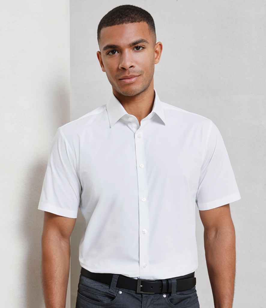 [PR246] Premier Short Sleeve Stretch Fit Poplin Shirt