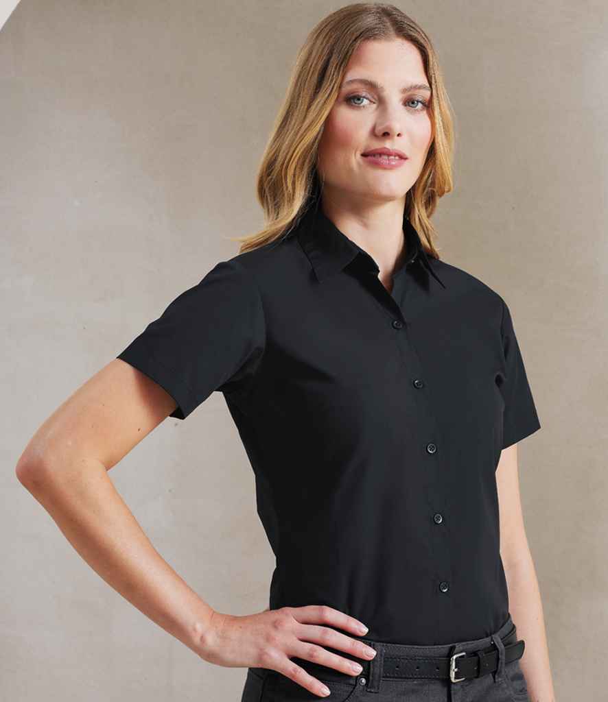 [PR309] Premier Ladies Supreme Short Sleeve Poplin Shirt