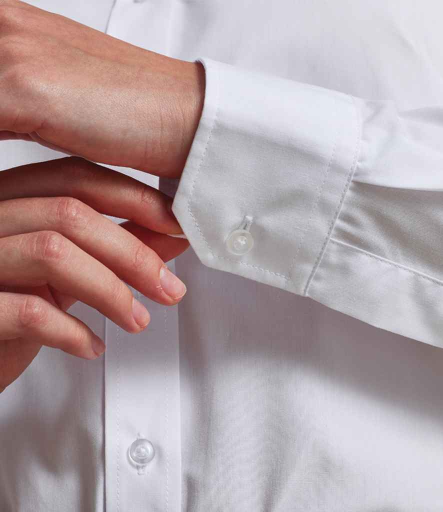 [PR358] Premier Ladies Banded Collar Grandad Shirt