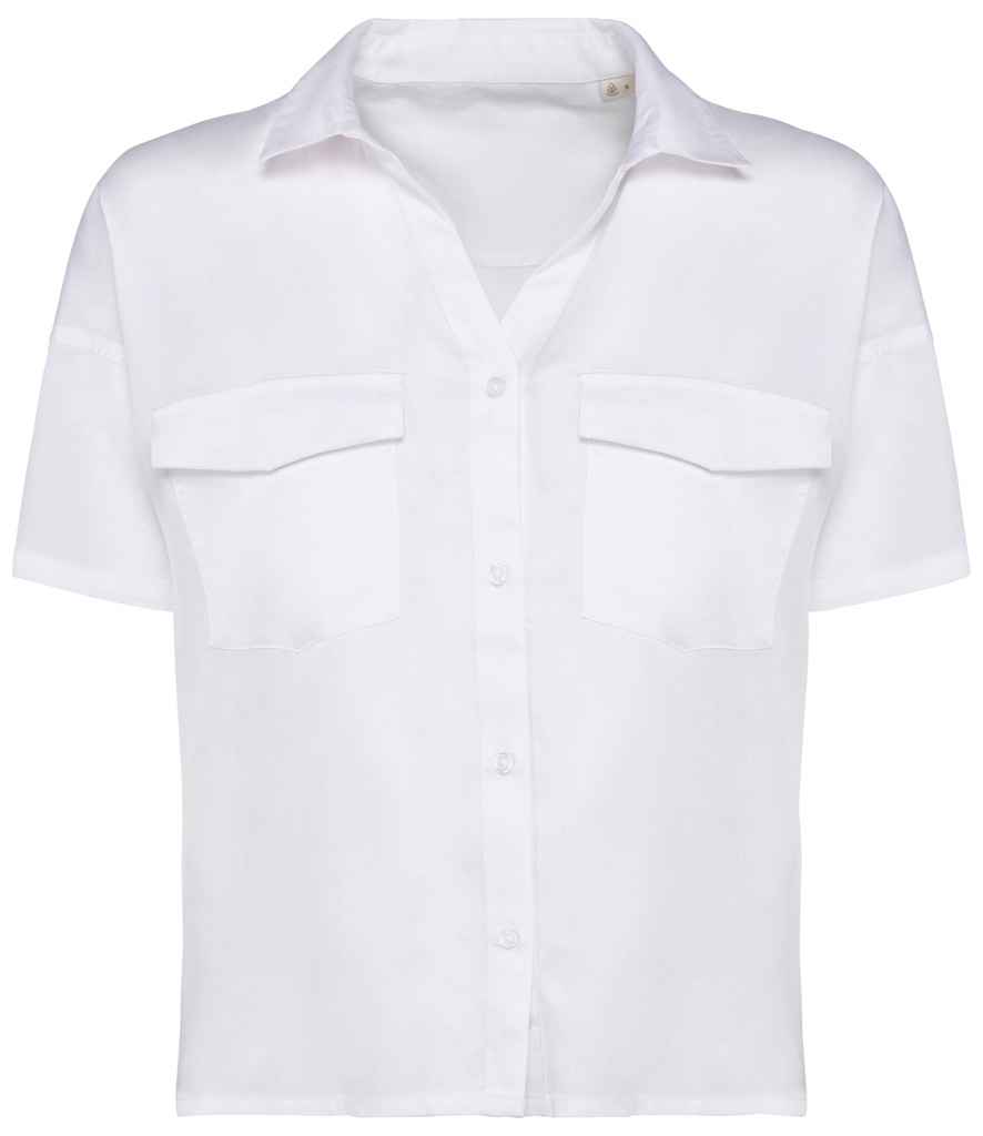 [SP514] Spasso Ladies Short Sleeve Oversized TENCEL™ Shirt