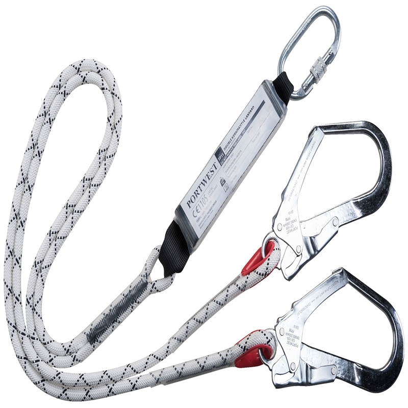 Double Kernmantle Lanyard With Shock Absorber