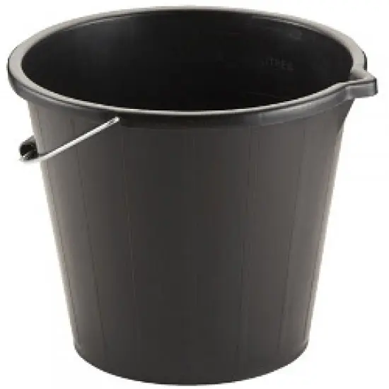 15Ltr PVC Black Bucket