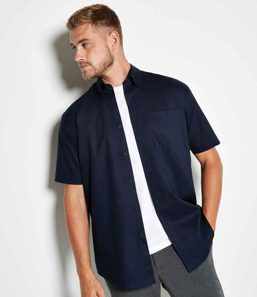 Kustom Kit Premium Short Sleeve Classic Fit Oxford Shirt