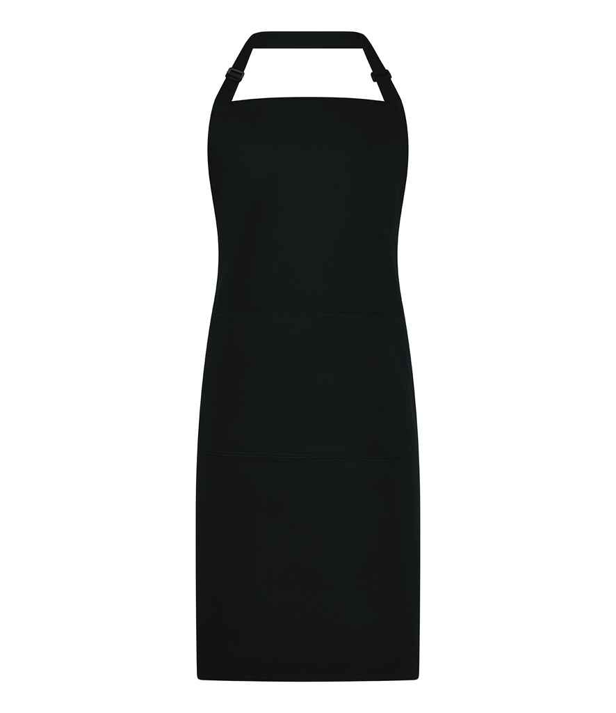[BR550 BLK ONE] Brand Lab Organic/Recycled Bib Pocket Apron (Black)