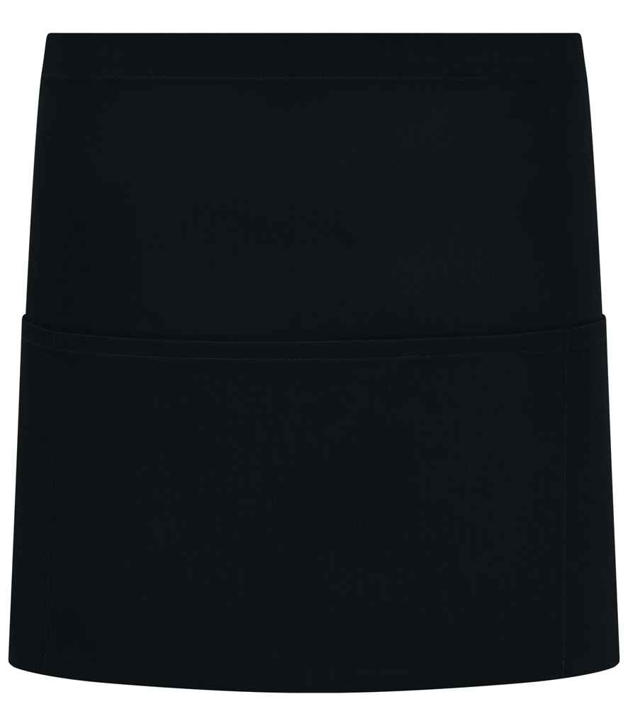 [BR551 BLK ONE] Brand Lab Organic/Recycled Waist Pocket Apron (Black)
