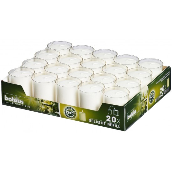 ReLight 24 Hour Burn Candle Refills Clear (80 pack)