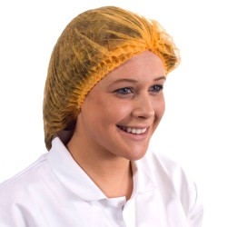 Disposable Yellow Mob Caps 100 pack Disposable Yellow Mob Caps 100 pack