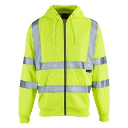 Hi Vis Zip Hoodie Sweat Shirt Hi Vis Zip Hoodie Sweat Shirt