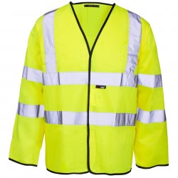 Hi Vis Long Sleeved Waistcoat in Yellow Hi Vis Long Sleeved Waistcoat in Yellow