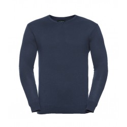 Russell Collection Cotton Acrylic V Neck Sweater 710M Russell Collection Cotton Acrylic V Neck Sweater 710M