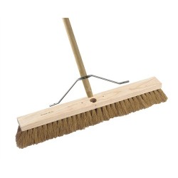 choose from sizes 18 or 24 Hill Brush Platform Broom Head filled with medium red PVC. 
