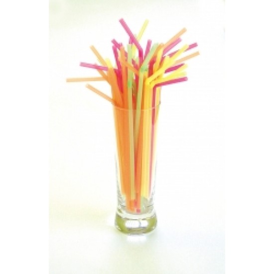 8 Fluorescent Flexi Straws (250)