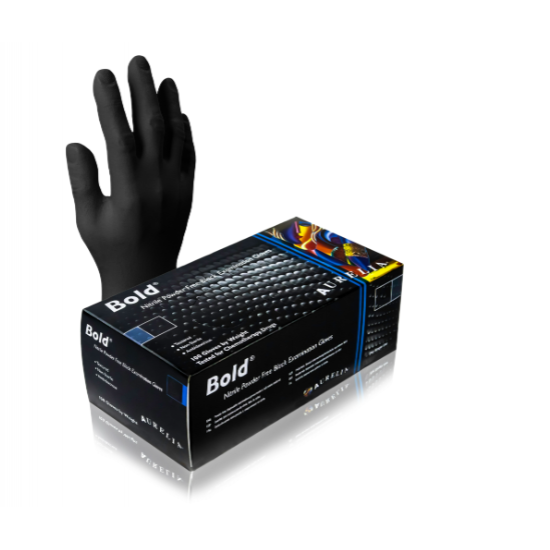 Black Nitrile Powder Free Disposable Gloves (100 pack)