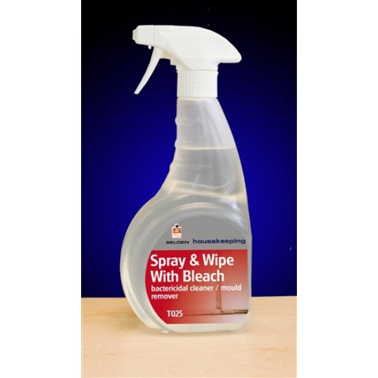 Spray and Wipe with Bleach Bactericidal Cleaner 750ml