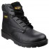 Black 6 Eyelet Pad Top Safety Boots