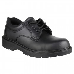 Safety Shoes Black 3-Eyelet Gibson, Padded Collar, Steel Midsole Safety Shoes Black 3-Eyelet Gibson, Padded Collar, Steel Midsole