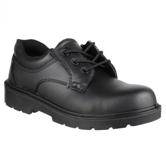 Safety Shoes Black 3-Eyelet Gibson, Padded Collar, Steel Midsole Safety Shoes Black 3-Eyelet Gibson, Padded Collar, Steel Midsole
