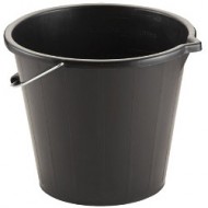 PVC Black Builders Bucket 3 gallons PVC Black Builders Bucket 3 gallons