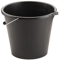 PVC Black Builders Bucket 3 gallons PVC Black Builders Bucket 3 gallons