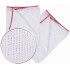 10 inch Dish Cloths with Red Edge (10 pack)