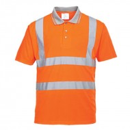 Portwest Hi-Vis Short Sleeved Polo Shirt GO/RT Portwest Hi-Vis Short Sleeved Polo Shirt GO/RT