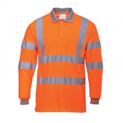 Portwest Hi-Vis Long Sleeved Polo Shirt Portwest Hi-Vis Long Sleeved Polo Shirt